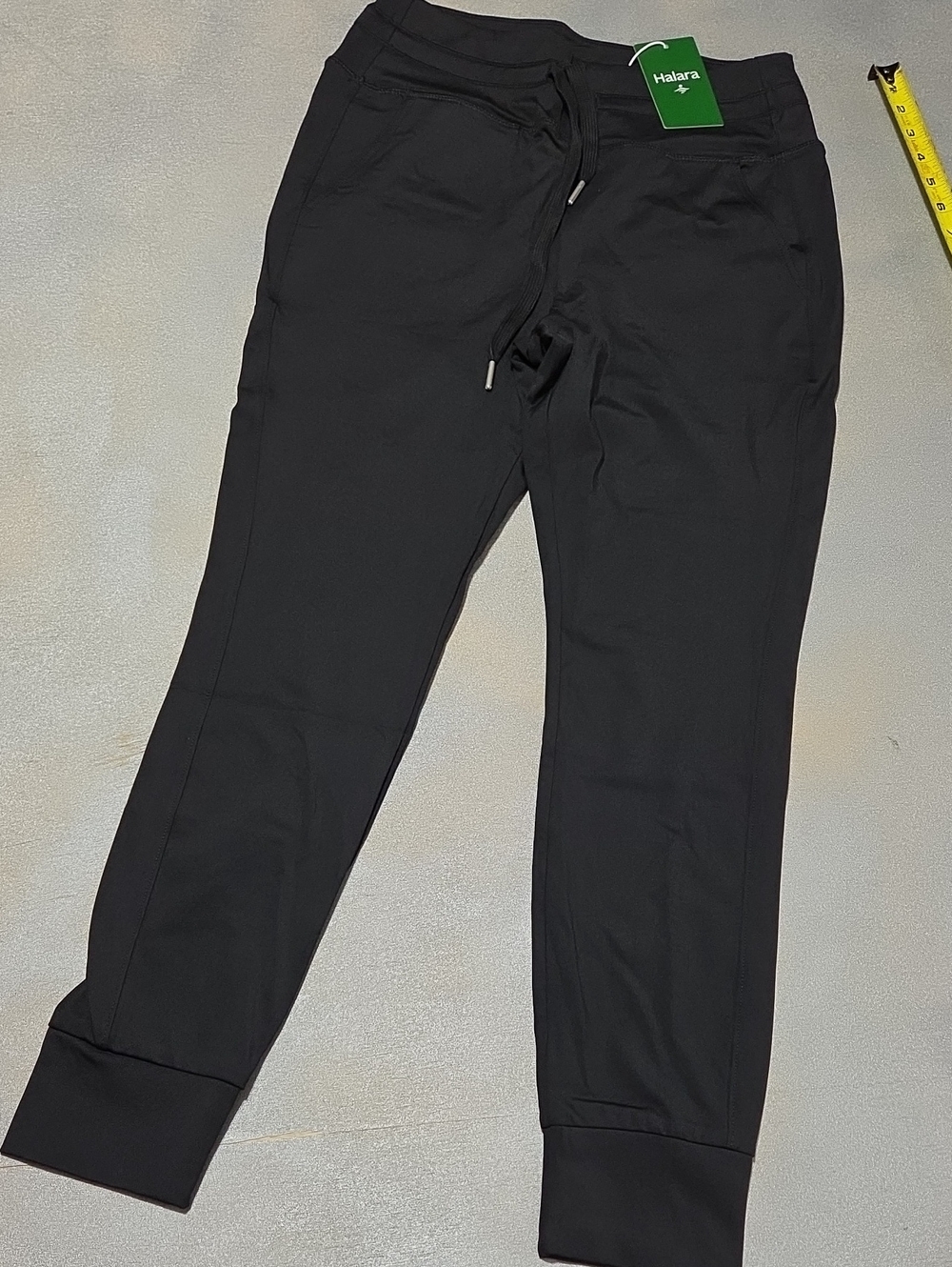 HALARA Black Slim Joggers with Drawstring